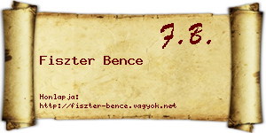 Fiszter Bence névjegykártya